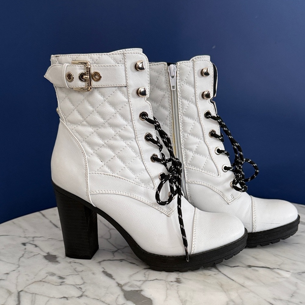 G by Guess White Boots